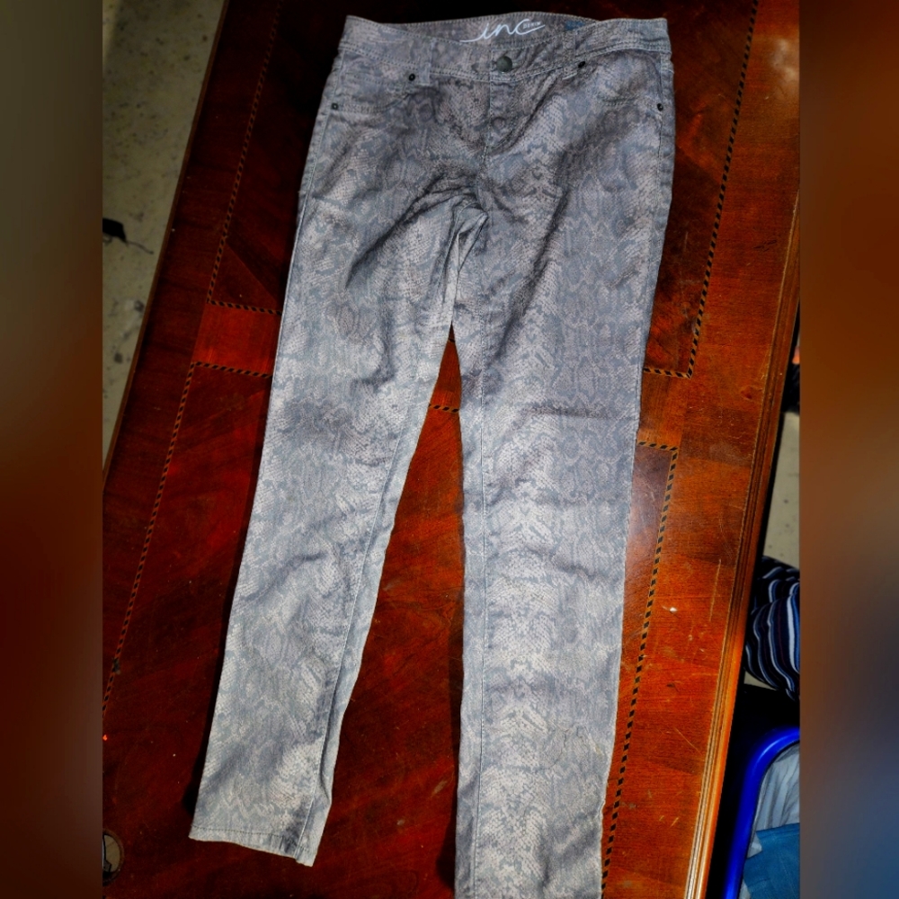 Inc Denim snake skin jeans